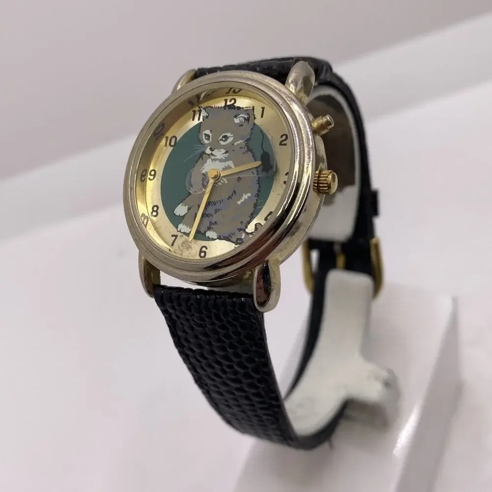 Womens Cat Sounds Vintage Watch Works New Battery